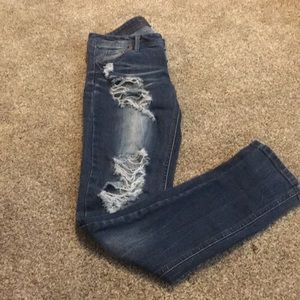 LAST CHANCE ITEM "Ripped" Skinny Jeans(: